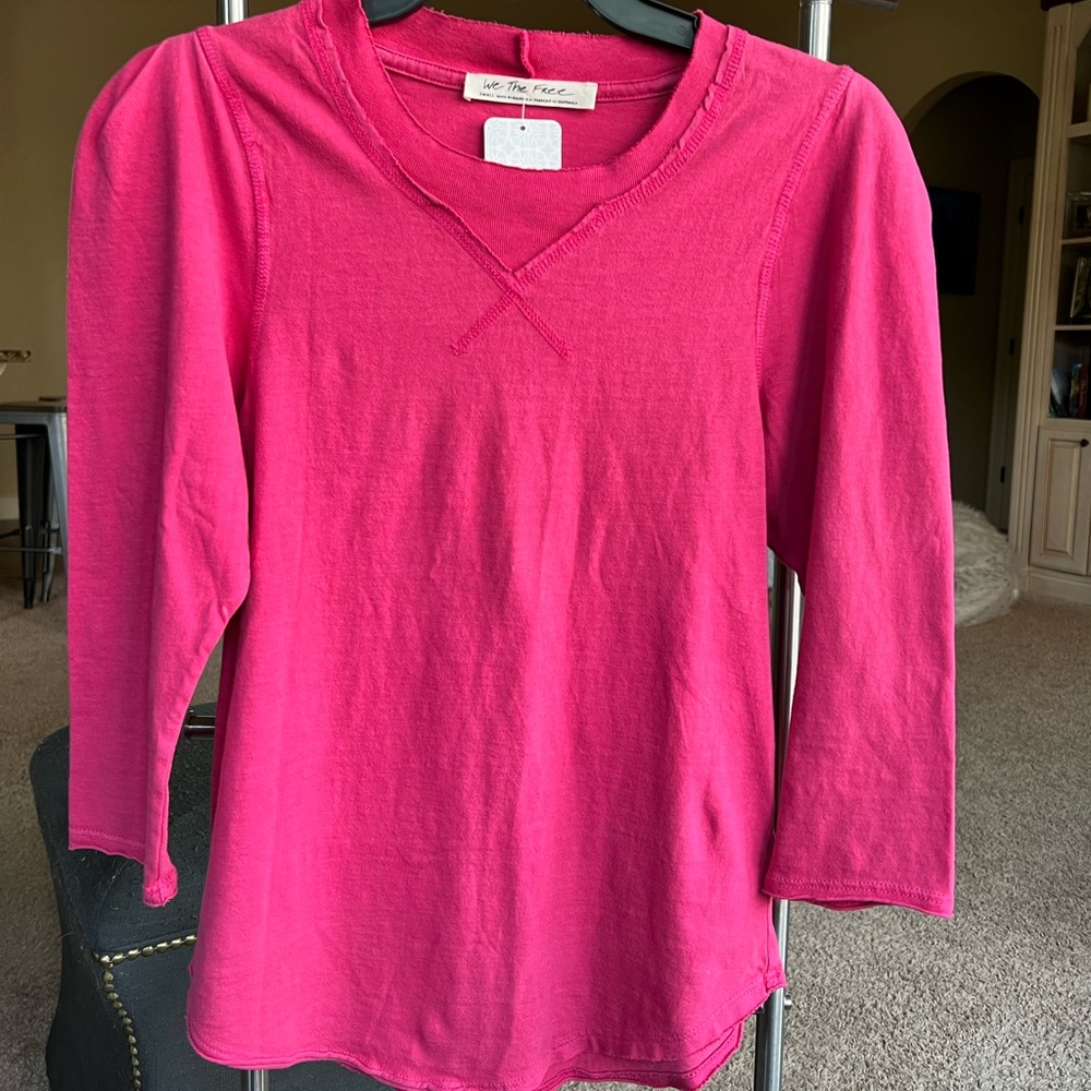 We the Free People Clover Puff Sleeve Top, Tee NWT